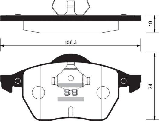 FI.BA FBP2097 - Тормозные колодки, дисковые, комплект autospares.lv