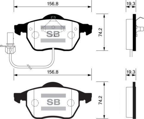 FI.BA FBP2001A - Тормозные колодки, дисковые, комплект autospares.lv