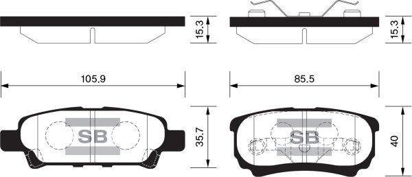 FI.BA FBP2111 - Тормозные колодки, дисковые, комплект autospares.lv