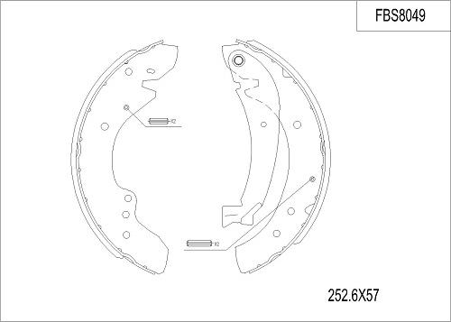 FI.BA FBS8049 - Комплект тормозных колодок, барабанные autospares.lv