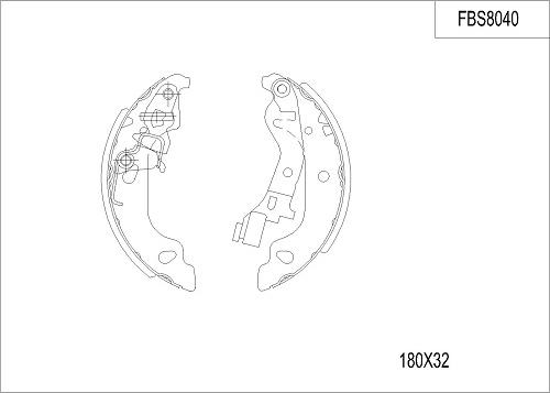 FI.BA FBS8040 - Комплект тормозных колодок, барабанные autospares.lv