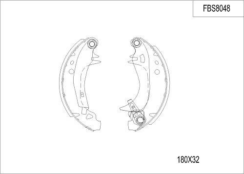 FI.BA FBS8048 - Комплект тормозных колодок, барабанные autospares.lv