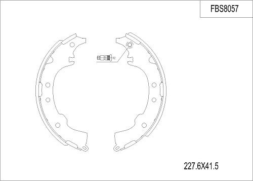 FI.BA FBS8057 - Комплект тормозных колодок, барабанные autospares.lv