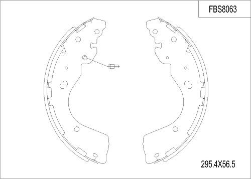 FI.BA FBS8063 - Комплект тормозных колодок, барабанные autospares.lv