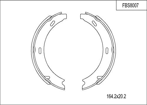 FI.BA FBS8007 - Комплект тормозных колодок, барабанные autospares.lv