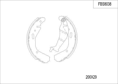 FI.BA FBS8038 - Комплект тормозных колодок, барабанные autospares.lv