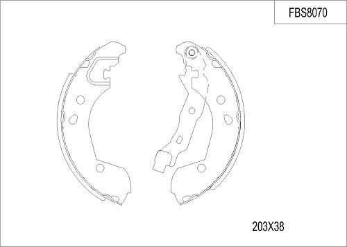 FI.BA FBS8070 - Комплект тормозных колодок, барабанные autospares.lv