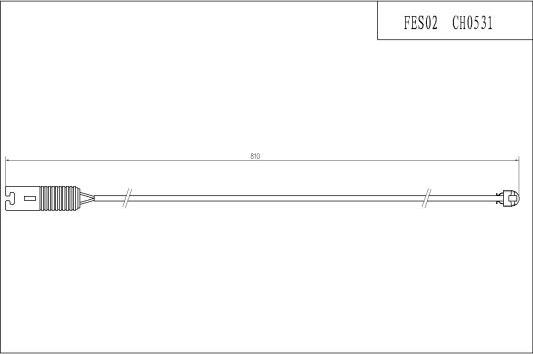 FI.BA FES02 - Сигнализатор, износ тормозных колодок autospares.lv