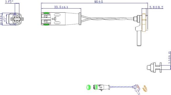 FI.BA FES20 - Сигнализатор, износ тормозных колодок autospares.lv