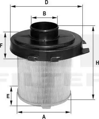 FIL Filter HP 2569 - Воздушный фильтр, двигатель autospares.lv