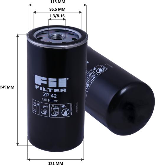 FIL Filter ZP 42 - Масляный фильтр autospares.lv