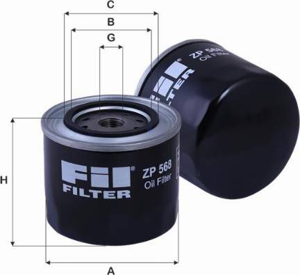 FIL Filter ZP 568 A - Масляный фильтр autospares.lv