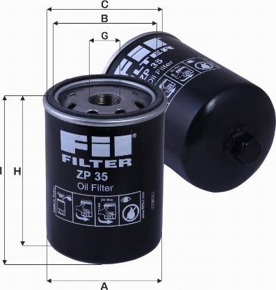 FIL Filter ZP 35 - Масляный фильтр autospares.lv