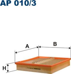 Filtron AP010/3 - Воздушный фильтр, двигатель autospares.lv