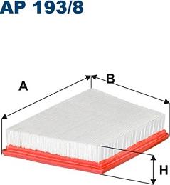 Filtron AP 193/8 - Воздушный фильтр, двигатель autospares.lv