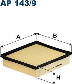 Filtron AP 143/9 - Воздушный фильтр, двигатель autospares.lv