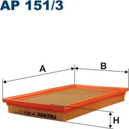 Filtron AP151/3 - Воздушный фильтр, двигатель autospares.lv