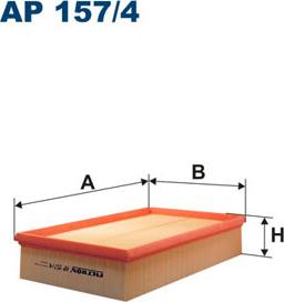 Filtron AP157/4 - Воздушный фильтр, двигатель autospares.lv