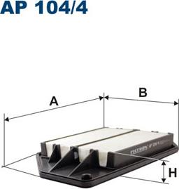 Filtron AP104/4 - Воздушный фильтр, двигатель autospares.lv