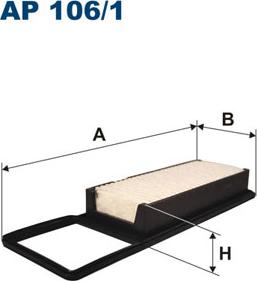 Filtron AP106/1 - Воздушный фильтр, двигатель autospares.lv