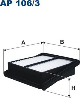 Filtron AP106/3 - Воздушный фильтр, двигатель autospares.lv