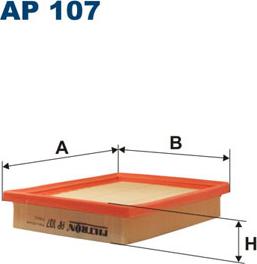 Filtron AP107 - Воздушный фильтр, двигатель autospares.lv