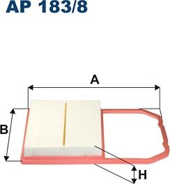 Filtron AP 183/8 - Воздушный фильтр, двигатель autospares.lv