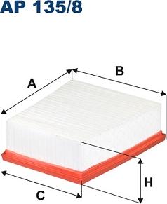 Filtron AP135/8 - Воздушный фильтр, двигатель autospares.lv