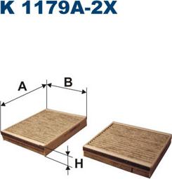 Filtron K1179A-2x - Фильтр воздуха в салоне autospares.lv