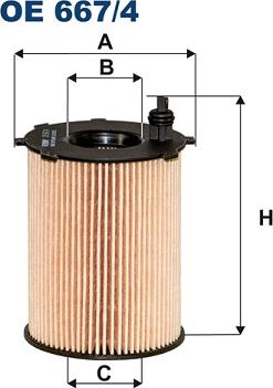 Filtron OE667/4 - Масляный фильтр autospares.lv