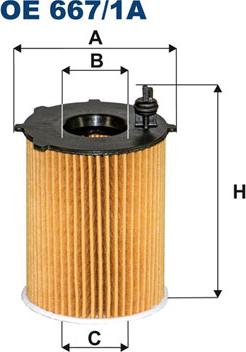 Filtron OE667/1A - Масляный фильтр autospares.lv