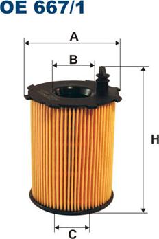 Filtron OE667/1 - Масляный фильтр autospares.lv