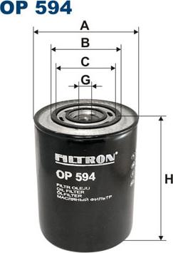 Filtron OP594 - Масляный фильтр autospares.lv