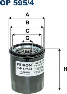 Filtron OP595/4 - Масляный фильтр autospares.lv