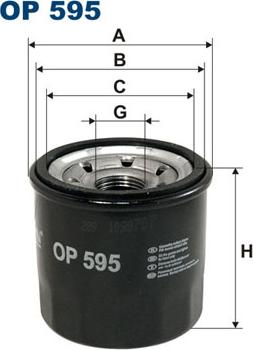 Filtron OP595 - Масляный фильтр autospares.lv