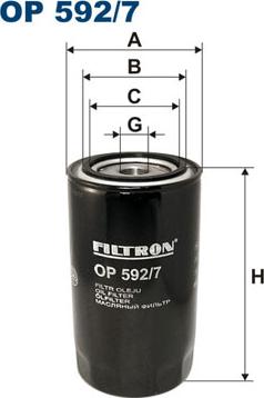 Filtron OP592/7 - Масляный фильтр autospares.lv