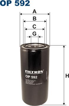 Filtron OP592 - Масляный фильтр autospares.lv