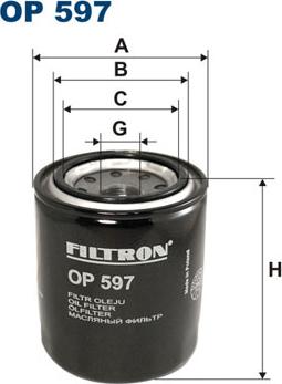 Filtron OP597 - Масляный фильтр autospares.lv