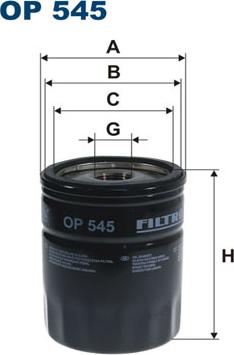Filtron OP545 - Масляный фильтр autospares.lv
