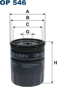 Filtron OP546 - Масляный фильтр autospares.lv