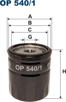 Filtron OP540/1 - Масляный фильтр autospares.lv