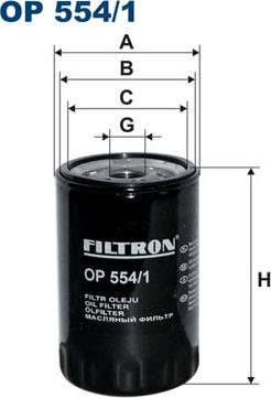 Filtron OP554/1 - Масляный фильтр autospares.lv