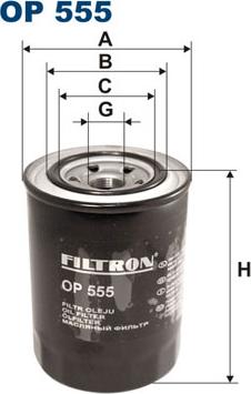 Filtron OP555 - Масляный фильтр autospares.lv