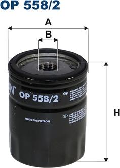 Filtron OP 558/2 - Масляный фильтр autospares.lv