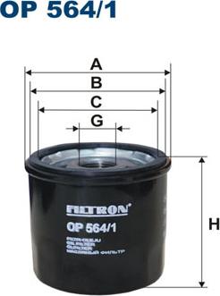 Filtron OP564/1 - Масляный фильтр autospares.lv