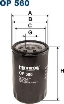 Filtron OP560 - Масляный фильтр autospares.lv