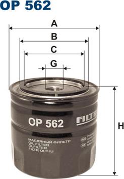 Filtron OP562 - Масляный фильтр autospares.lv