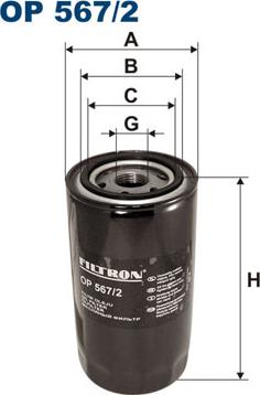 Filtron OP567/2 - Масляный фильтр autospares.lv
