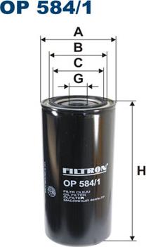 Filtron OP584/1 - Масляный фильтр autospares.lv
