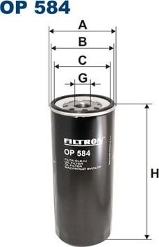 Filtron OP584 - Масляный фильтр autospares.lv